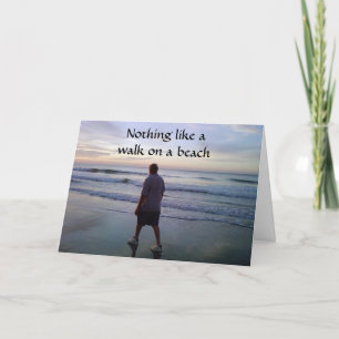NICHTS WIE EIN SPAZIERGANG AM STRAND. *GEBURTSTAG* KARTE