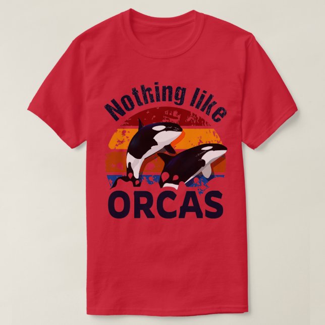 Nichts wie Orcas Retro Killer Whale Design T-Shirt (Design vorne)