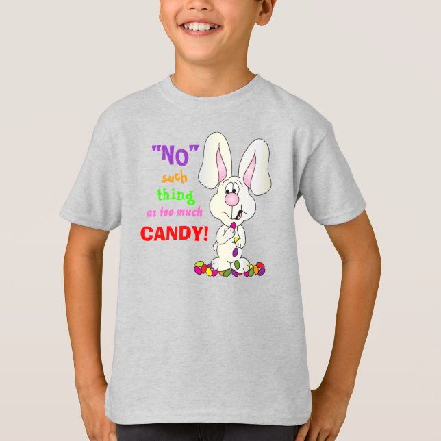 Nichts wie zu viel Süßes - Osterhasen T-Shirt (Vorderseite)