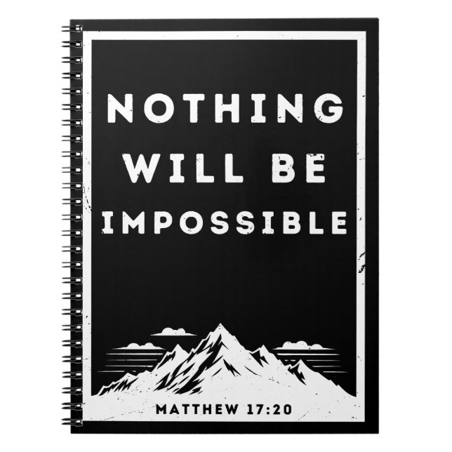 Nichts wird unmöglich sein, Matthew 17:20 Notizblock (Vorderseite)