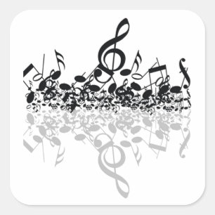 Nichtsaber Höhen-Musikfreund-Aufkleber Quadratischer Aufkleber