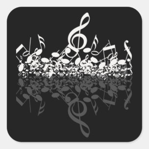 Nichtsaber Höhen-Musikfreund-schwarze Aufkleber
