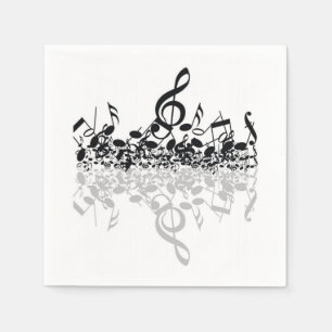 Nichtsaber Höhen-Musiknoten-Papierservietten Serviette