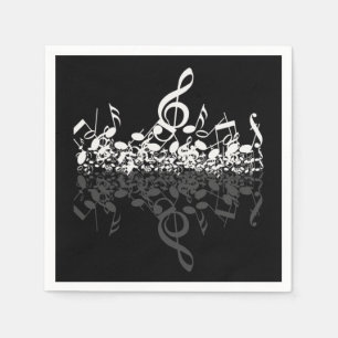 Nichtsaber Höhen-Musiknoten-Papierservietten Serviette