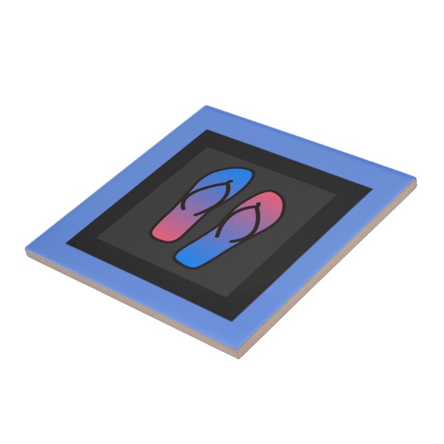 Nick DAViD - Blue Lagoon Flip Flops Tile Fliese (Seite)