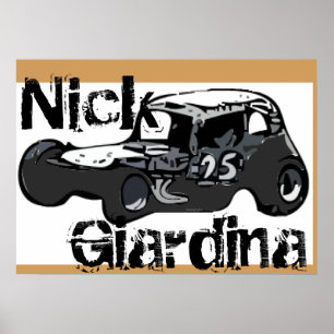 Nick Giardina Coupé-Stockcar geändertes laufendes Poster
