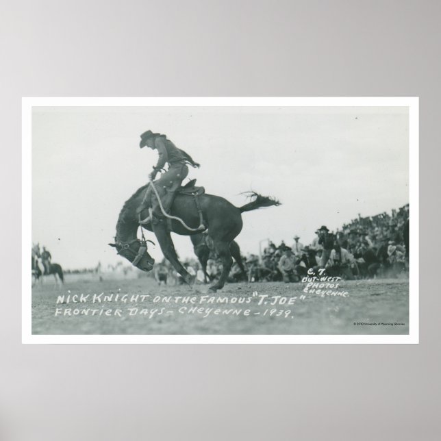 Nick Knight reiten T. Joe bei Cheyenne Frotier Day Poster (Vorne)
