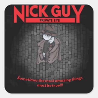Nick-Typ, privates Auge Quadratischer Aufkleber