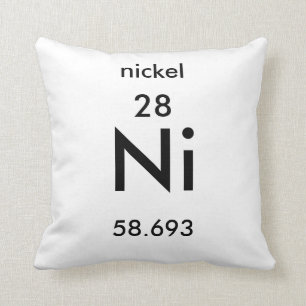 Nickel-Kissen des Periodensystem-28 Kissen