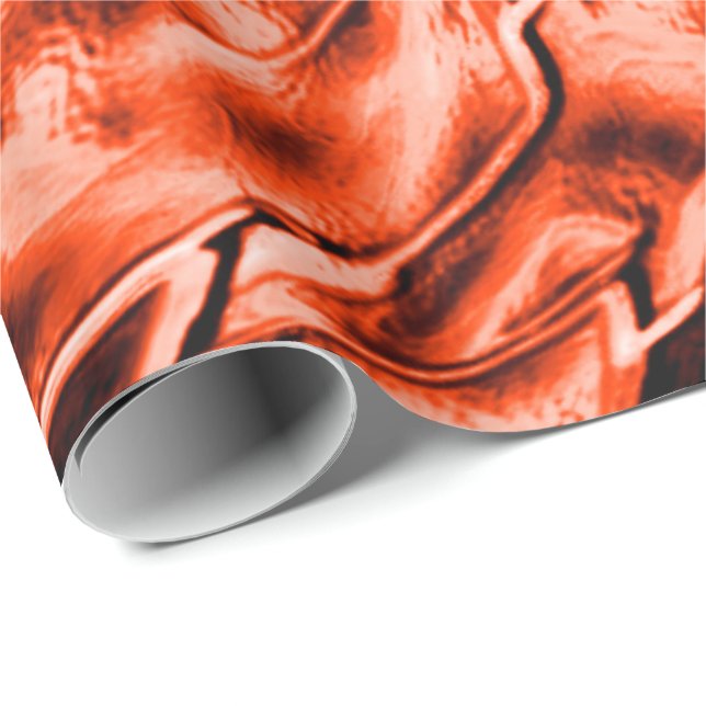 Nickelte Koralle und gedrehte Illusion Geschenkpapier (Rolleneckpunkt)