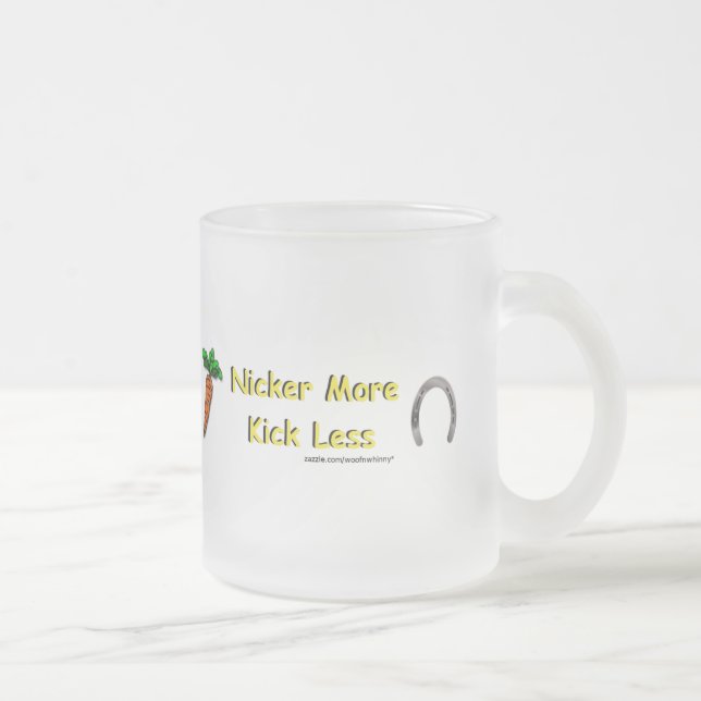 Nicker more, Kick weniger Mattierte Tasse (Rechts)