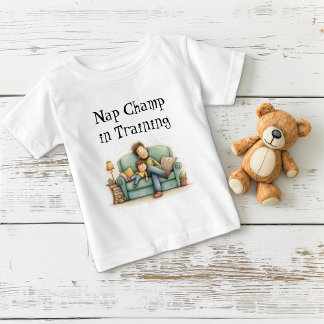 Nickerchen Champ in der Ausbildung Vatertag Baby T-shirt