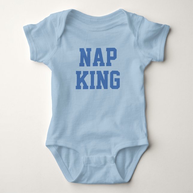 Nickerchen King | Joke Spaß Blue Baby T Shirt (Vorderseite)