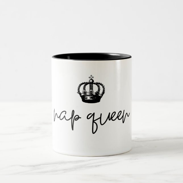 Nickerchen-Königin-Tasse Zweifarbige Tasse (Mittel)