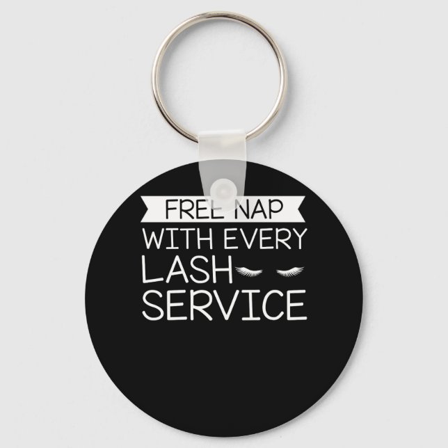 Nickerchen Lash Service Makeup Lashes Schlüsselanhänger (Vorderseite)