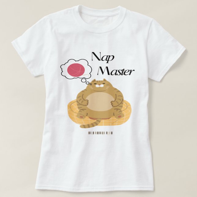 Nickerchen Master Entlaste Katze T-Shirt (Design vorne)