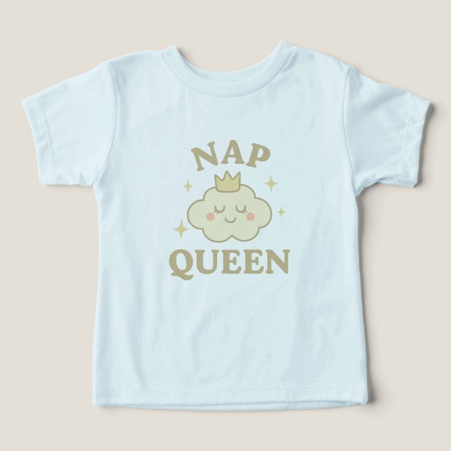 Nickerchen Queen Baby Bodysuit - Niedliches Cloud  (Design Vorderseite)