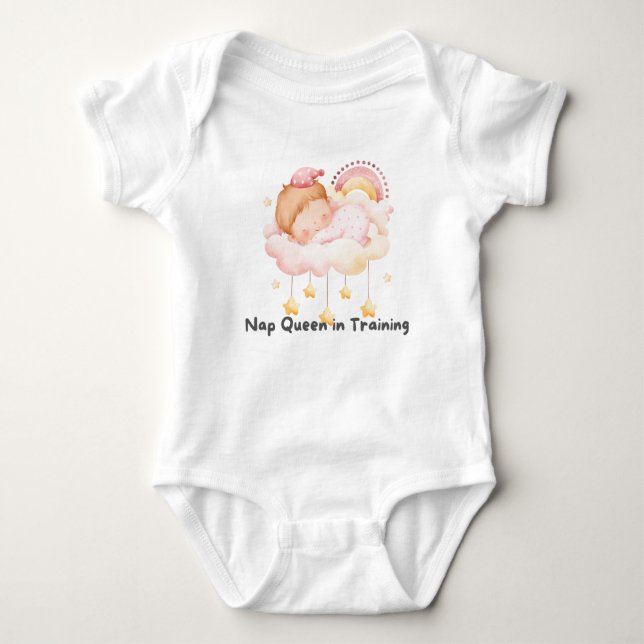 👶 "Nickerchen Queen in training" 👑 Baby Strampler (Vorderseite)