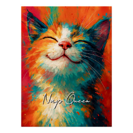 Nickerchen Queen Poster - Funny Self Care Zitat Wa