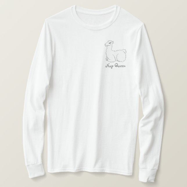Nickerchen Queen Sleepy Llama T-Shirt (Design vorne)