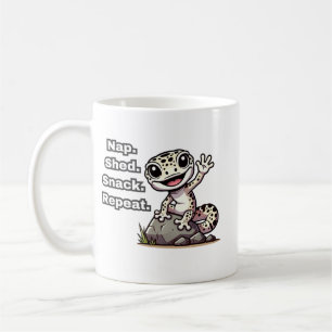 Nickerchen. Shed. Snack. Wieder von vorne. Funny L Kaffeetasse