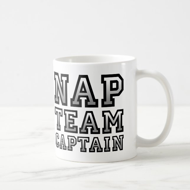 Nickerchen-Team-Kapitän Funny Mug Travel Mug Kaffeetasse (Rechts)