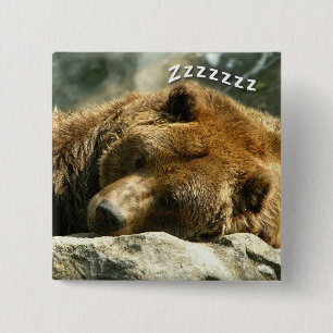 Nickerchen Time Bear Button
