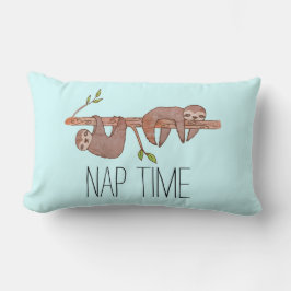 Nickerchen Time Sleepy Lazy Sloth Zeichnend Kissen