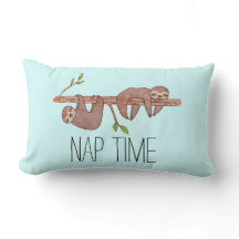 Nickerchen Time Sleepy Lazy Sloth Zeichnend Kissen