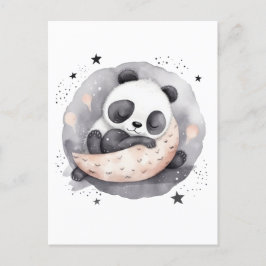 Nickerchen Time Watercolor Baby Panda Bear Postkarte