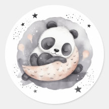 Nickerchen Time Watercolor Baby Panda Bear