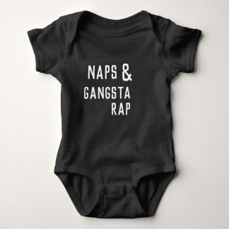 Nickerchen u. Gangsta Rap-Bodysuit Baby Strampler