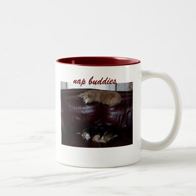 Nickerchenfreunde Zweifarbige Tasse (Rechts)