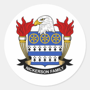Nickerson Familienwappen Runder Aufkleber