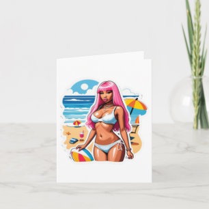 Nicki Minaj Beach Sticker Karte