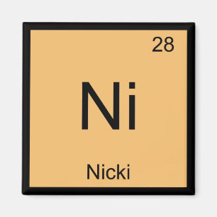 Nicki Name Chemie Element Periodensystem Magnet
