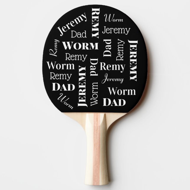 Nickname Personalisiert Tischtennis Schläger (Rückseite)
