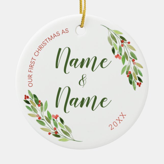 Nicknames First Christmas Keramik Ornament (Vorne)