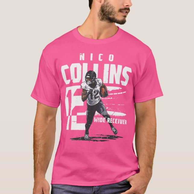 Nico Collins Houston Player Name T-Shirt (Vorderseite)