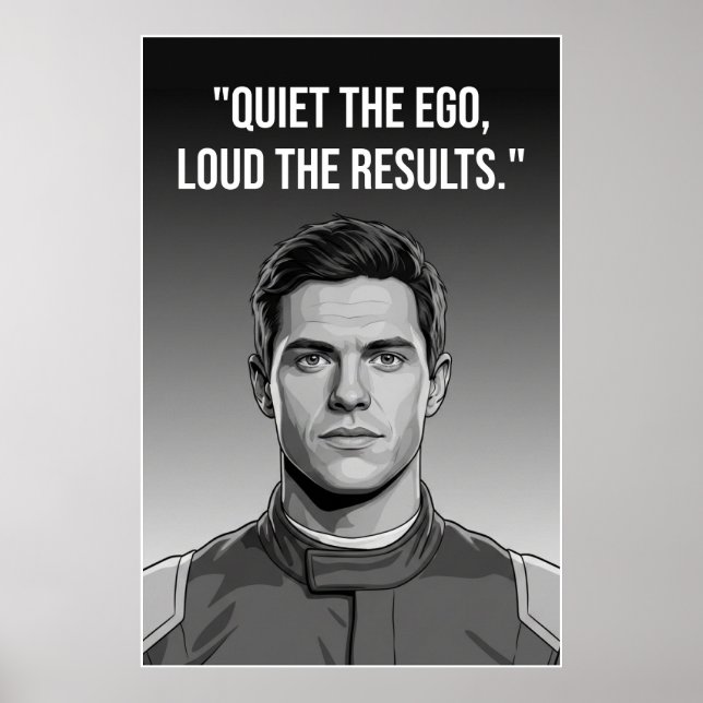 Nico Hülkenberg Racing Vector – Quiet the Ego  Poster (Vorne)