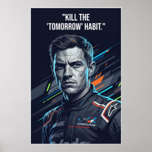 Nico Hülkenberg Racing Vector – Töt die Gewohnheit Poster
