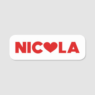 Nicola Liebe Namensschild