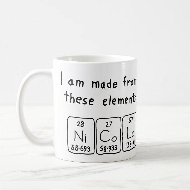Nicola Periodenname Tasse (Links)