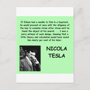 Nicola Tesla Postkarte
