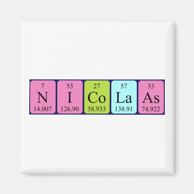 Nicolaas Periodenmagnet Magnet (Vorne)