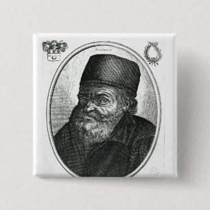 Nicolas Flamel graviert von Balthazar Moncornet Button