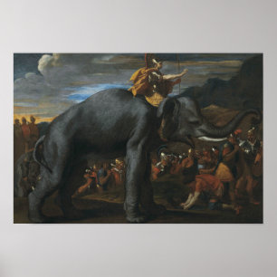 Nicolas Poussin - Hannibal überquert die Alpen Poster