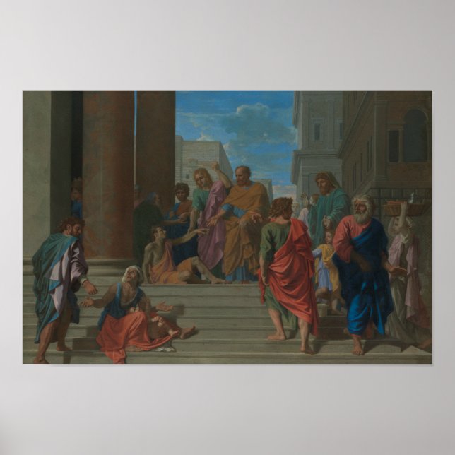 Nicolas Poussin - Heilige Peter und John Poster (Vorne)