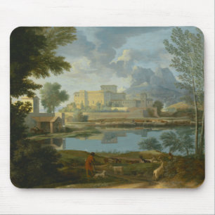 Nicolas Poussin - Landschaft mit einer Ruhe Mousepad
