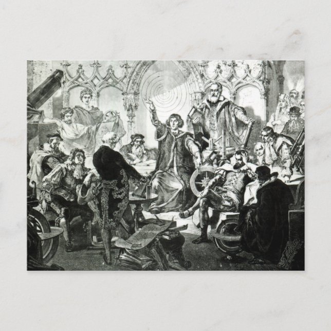 Nicolaus Kopernicus erläutert seine Theorie Postkarte (Vorderseite)
